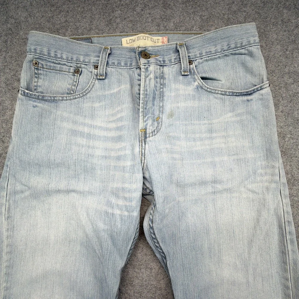 Levis 527 Jeans Mens 31x30 Blue Cotton Bootcut Western Rips Denim Pants Y2K